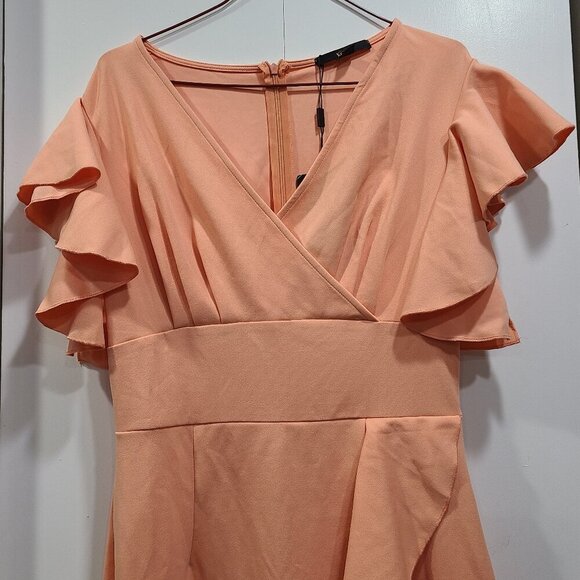 😳BUY 1,GET 2 FREE😳 NWT knitee peach dress - Picture 3 of 5